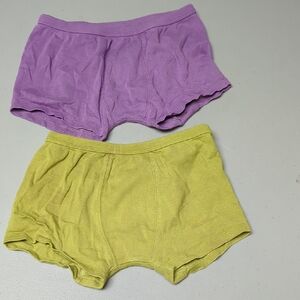 Purple and Yellow Cotton Boyshorts Pair - 12 Years